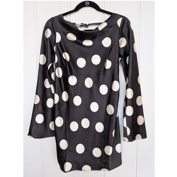 Free People Dresses & Skirts - Free People Tigre Mini Dress XS Black White Polka Dot Long Sleeve